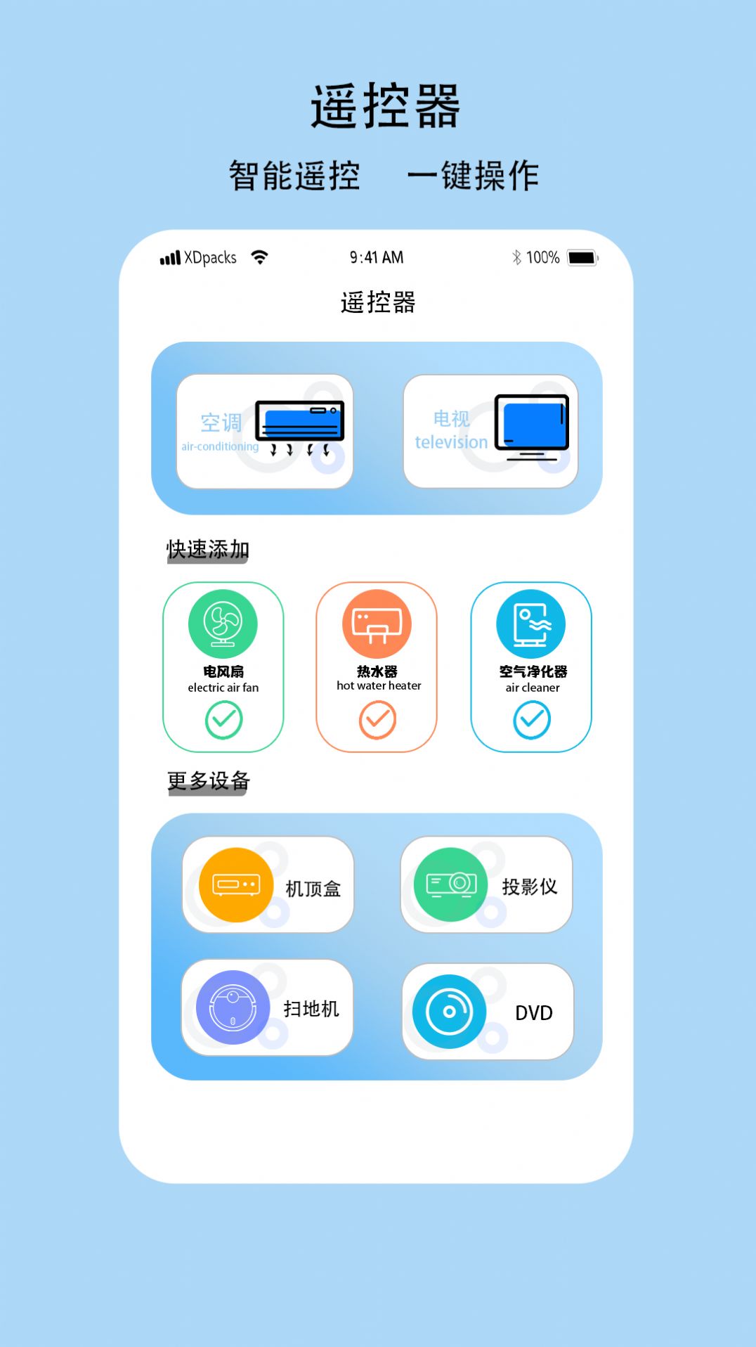 多功能電視空調(diào)遙控器